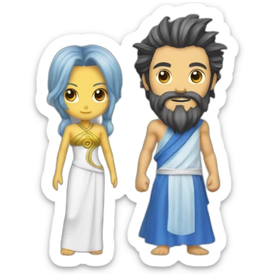 Nami et Zeus sticker