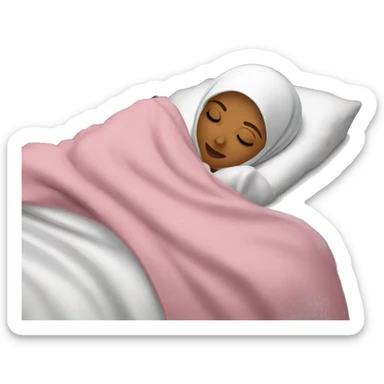 Hijabi-woman-sleeping-inside-bed sticker