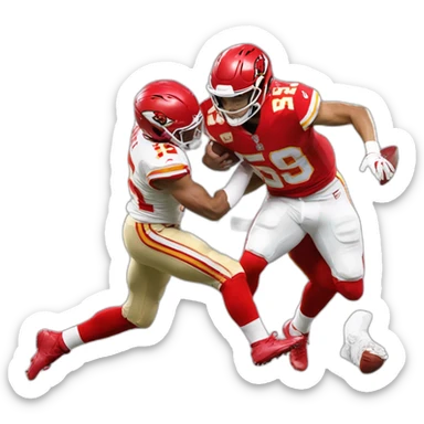 Ohtani tackling mahomes sticker