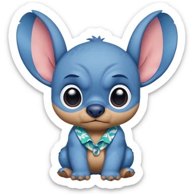 stitch from lilo and stich cranky sticker