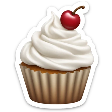 cherry cupcake white icing  sticker