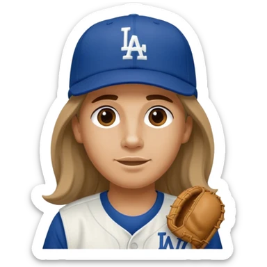 Dodger fan #1 (longer hair) sticker