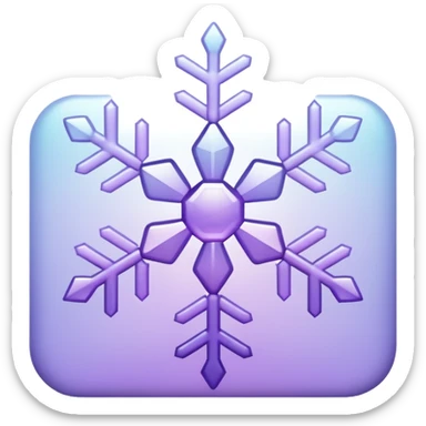 Shiny whitish Pastel violet lavender lilac gradients snowflake  sticker
