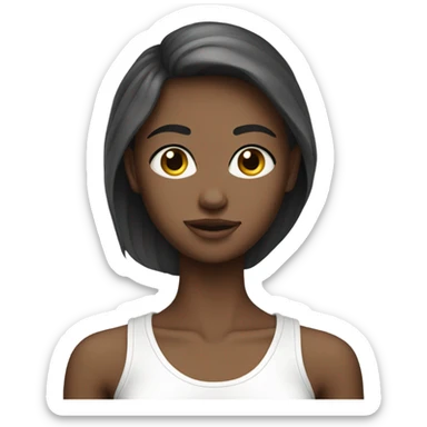 skinny girl body in white clothes sticker