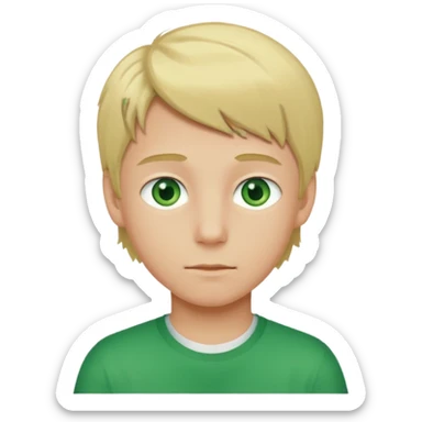 Chico rubio de ojos verdes sticker