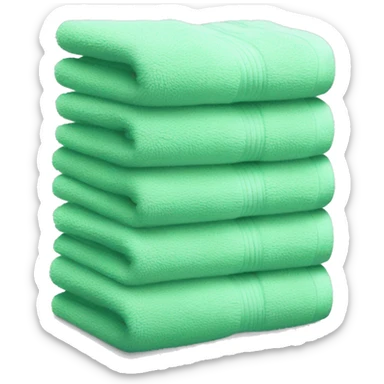 mint stacked towels sticker