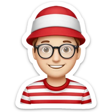 Photo of a friend made to look like where’s wally sticker