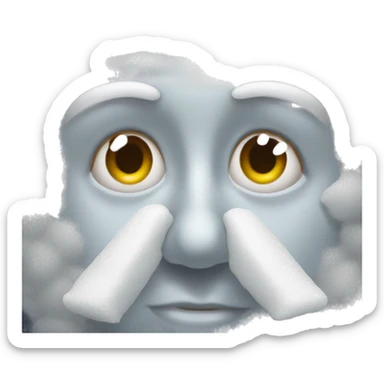 Nose sniffing powdered sugar sticker