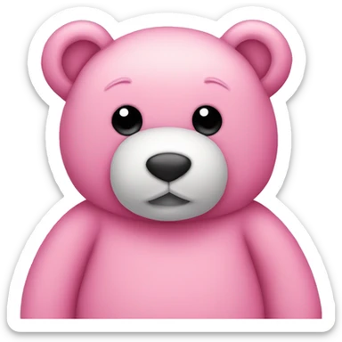 pink teddy bear sticker