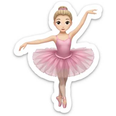 ballet dancer in tutu, New York City Ballet style sticker