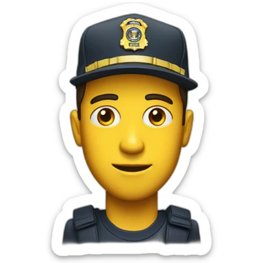 man with yellow "FBI" letters on his cap sticker