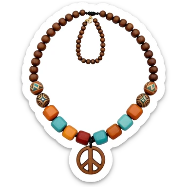 hippie necklace sticker