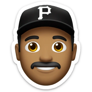 Hispanic man jersey Pittsburgh Pirates sticker