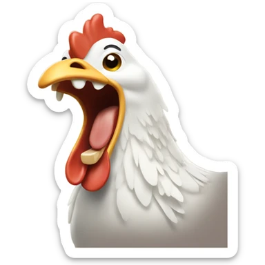 Ginger chicken laughing  sticker