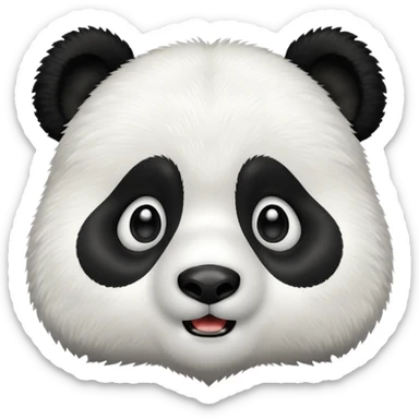 shocked panda bear sticker