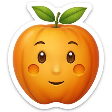 Hace la fruta albaricoque pero hacelo sin cara  sticker