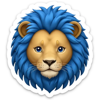 lion bleu sticker