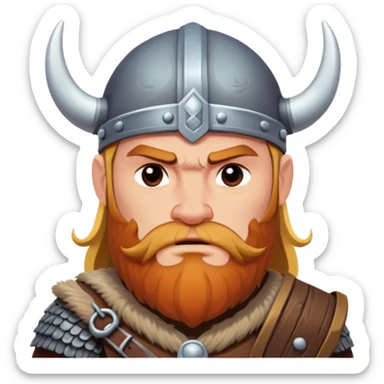 a moody viking  sticker