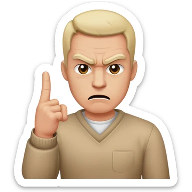 guy with middle finger sticker