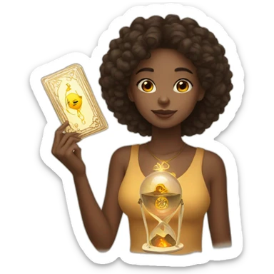 girl with tarot sticker
