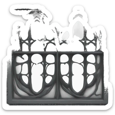 Black gothic window sticker