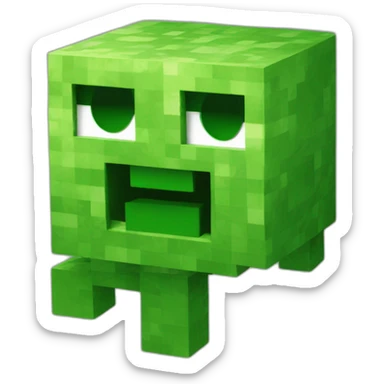 Green creeper minecraft sticker