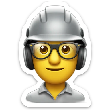 Ardilla con gafas y casco de ingeniero sticker