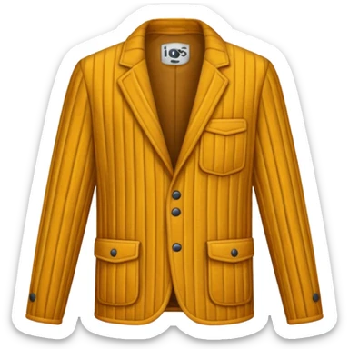 Patterned Corduroy texture ridges jacket sticker