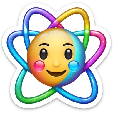 React logo with sparkles emoji sticker