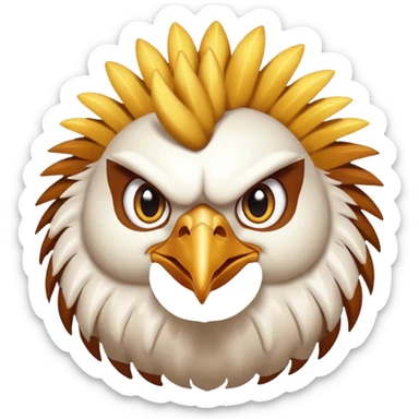 Chicken glare going super saiyan sticker