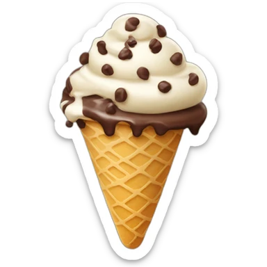 Chocolate chip Ice cream  sticker