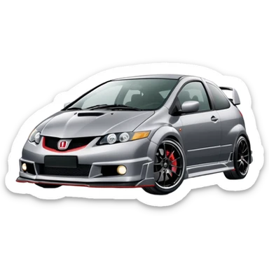 2004 grey Honda civic type r ep3 sticker