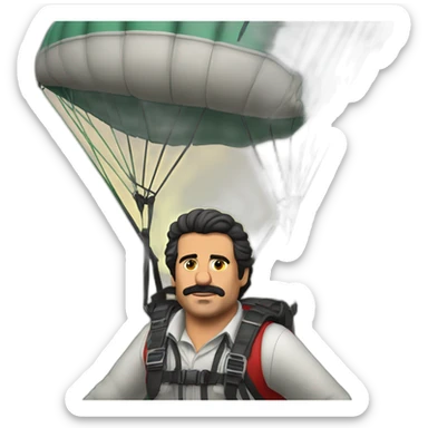 escobar en parapente sticker
