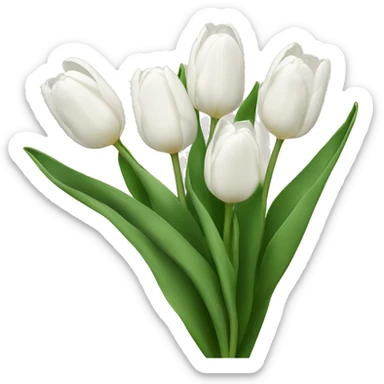 White tulips  sticker