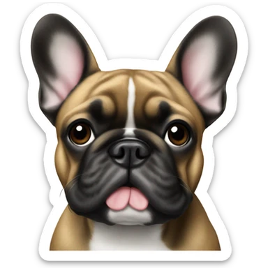 brindle french bulldog sticker