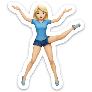 Naked blonde woman legs spread sticker