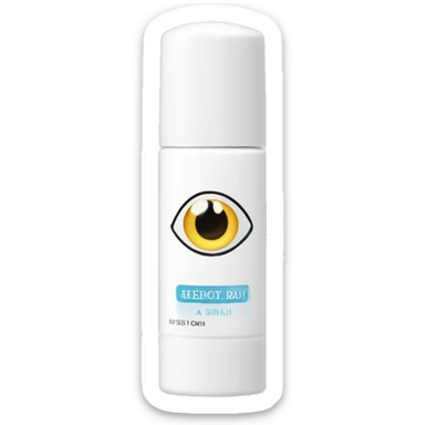 eye cream bottle with label sticker