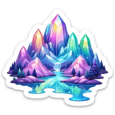 Iridescent big giant glistening glossy sparkly shiny glittery scenery deco sticker