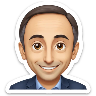 portrait of Eric Zemmour, smiling sticker