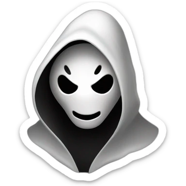 Ghost face maniac Black cloak white mask film scream scream maniac sticker