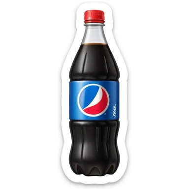 Pepsi max bottle with black korkscrew  sticker