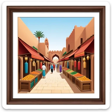 Marrakech souk sticker