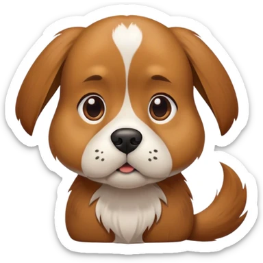 a dog with a blunt sticker