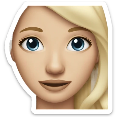 Ice skater blonde hair sticker