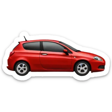 Red Fiat Bravo emoji sticker