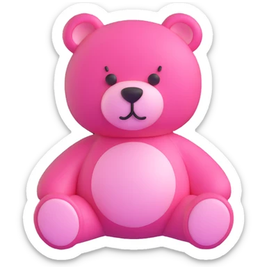 pink teddy bear sticker