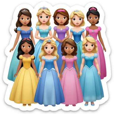 Disney princesses sticker