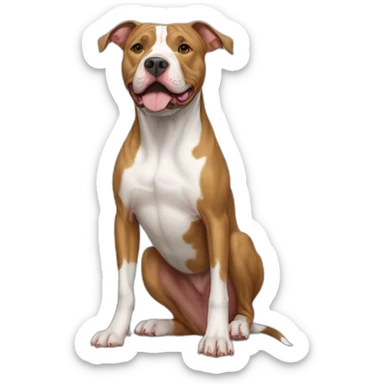 Dog-american-pit-bull-terrier-full-height sticker