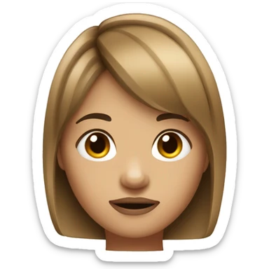 woman who looks like a chipmunk with short hair and bangs mad  sticker