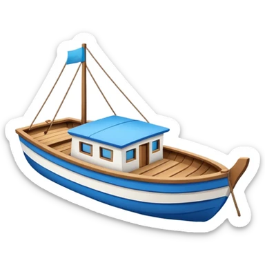 boat in cartoon  sticker